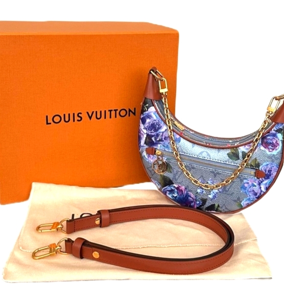 RARE NIB Louis Vuitton LV Garden Metallic Monogram LoopPM Bag Blue - Picture 12 of 15
